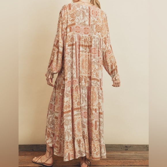 Red Dress Boutique Fields of Bloom Multi Print Maxi Dress - Picture 6 of 6